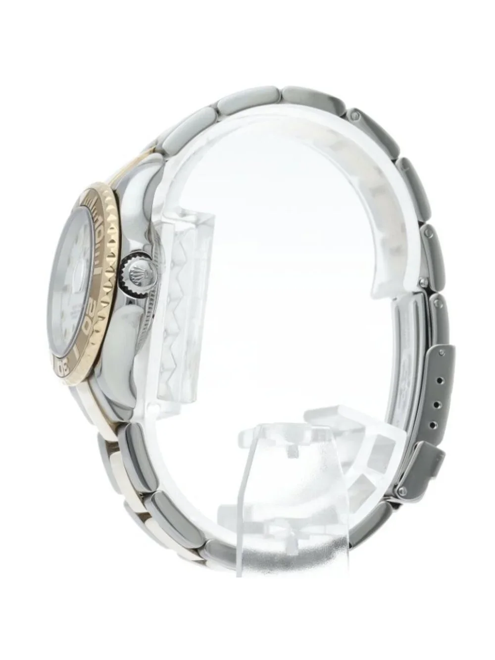 Rolex Yotoma Star Watch Box 18k Yellow Gold SS White Polished